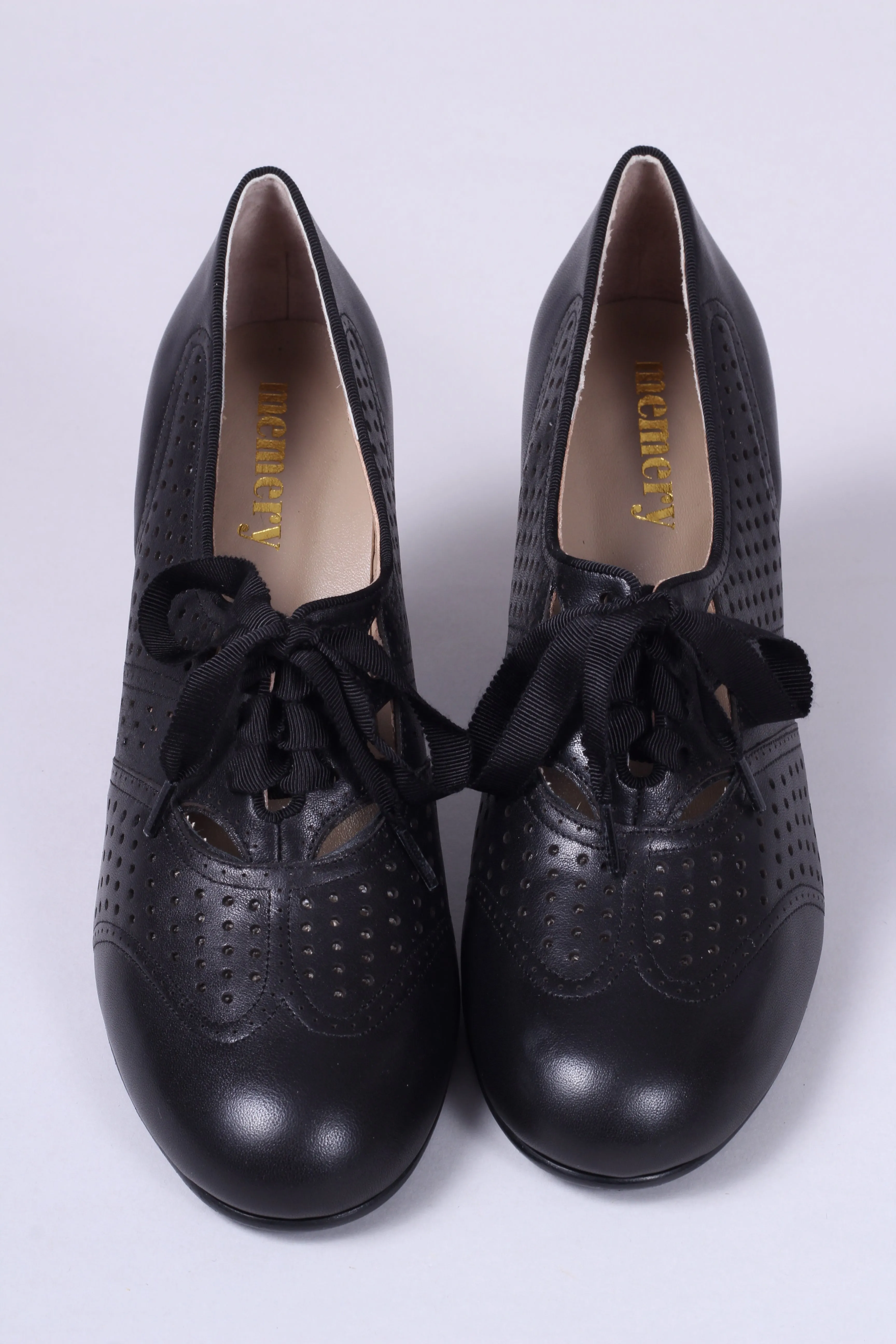 1930s everyday oxford high heel shoes, black, Marie