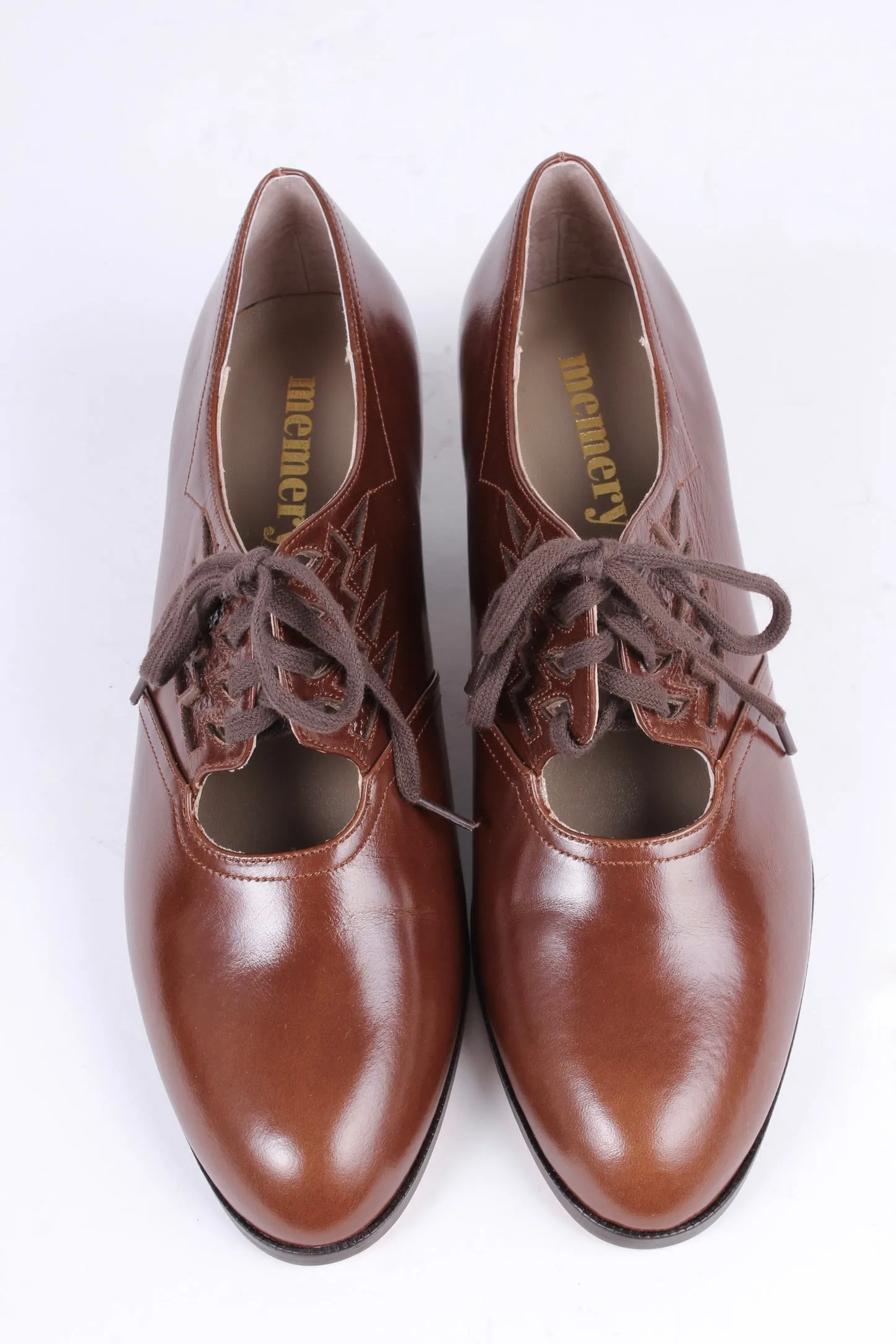 1930s everyday Oxford shoes, brown, Emma