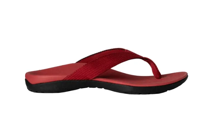 Axign Premium Orthotic Flip Flops with Arch Support – Wine Red (Womens)
