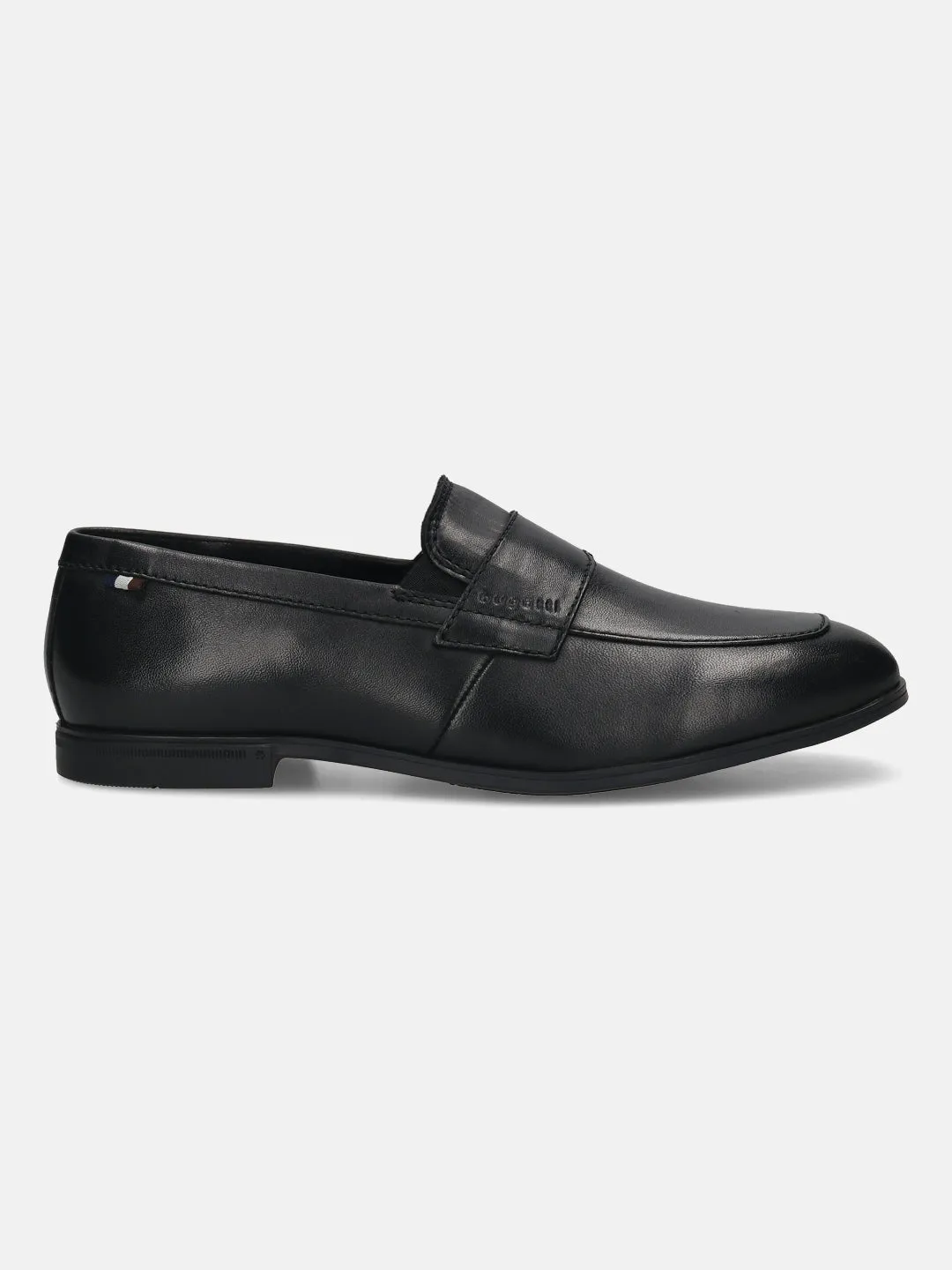 Bugatti Black Premium Leather Slip-On