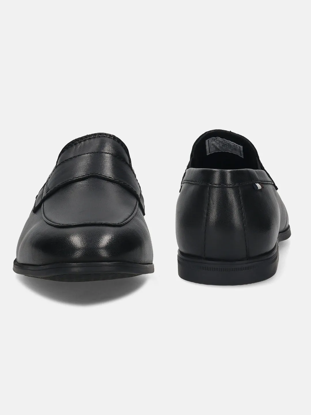 Bugatti Black Premium Leather Slip-On