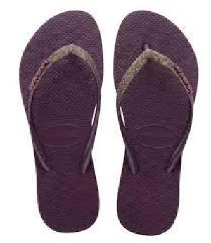 HAVAIANAS SLIM SPARKLE II - AUBERGINE