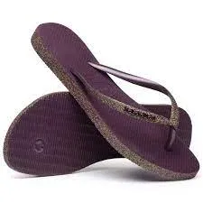 HAVAIANAS SLIM SPARKLE II - AUBERGINE