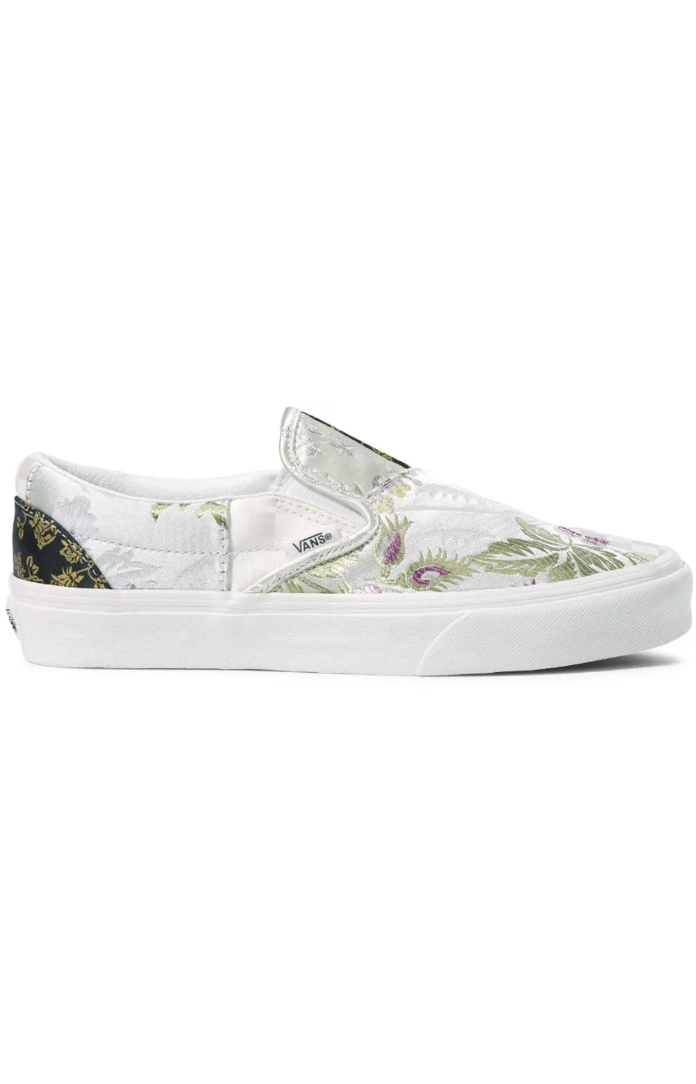 (Jmh8L8) Brocade Classic Slip On Shoes   Patchwork/True White
