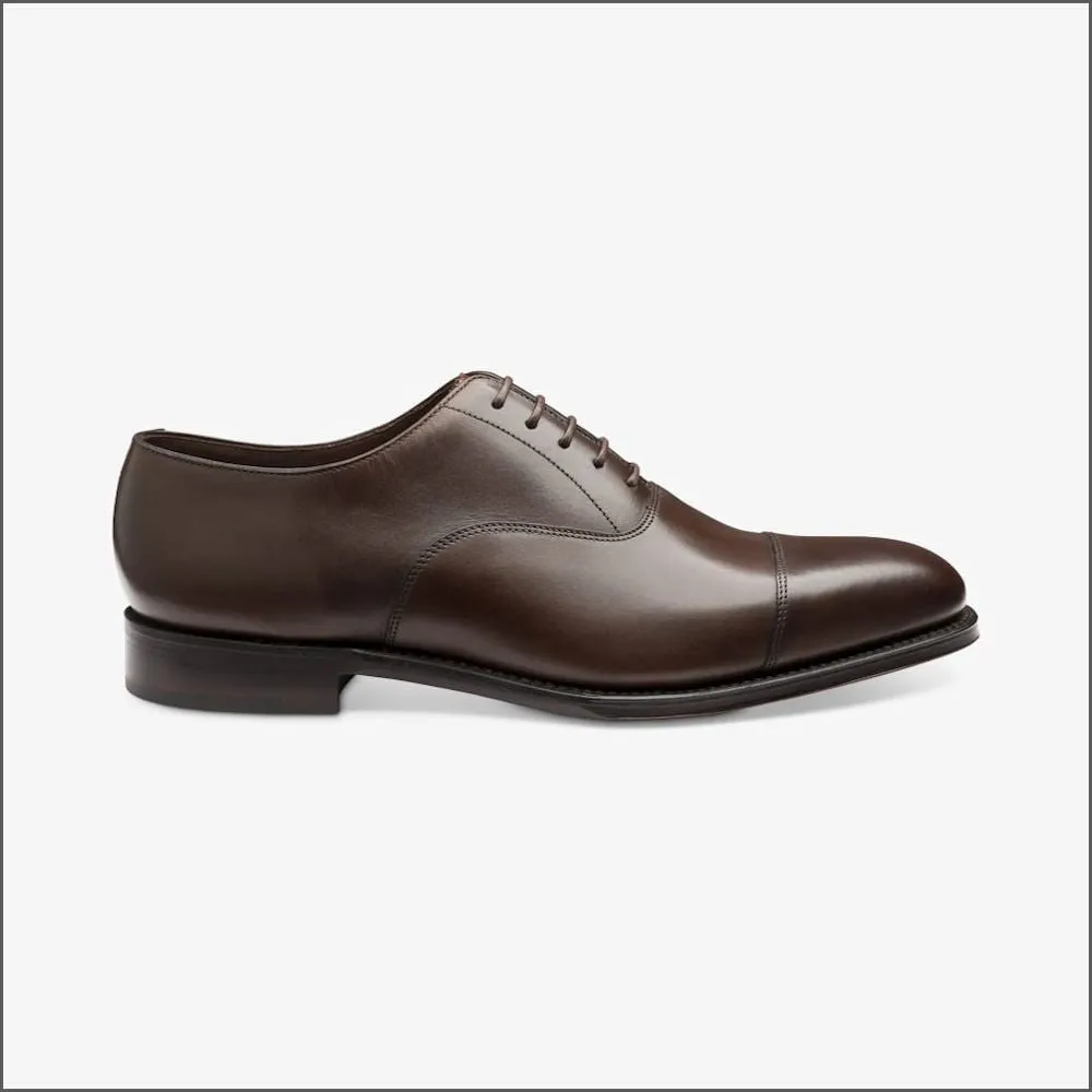 Loake Aldwych Dark Brown Calf Oxford Leather Sole F Fit@