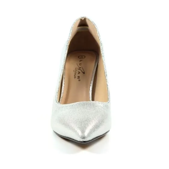 Lunar Nigella Silver Court Shoe