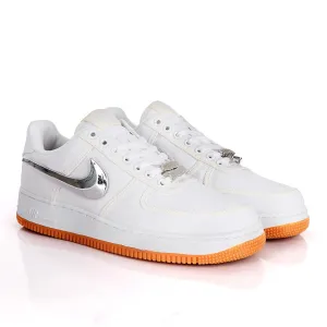 NK AF-1 Detachable Silver Logo White Sneakers With LV Head Cover