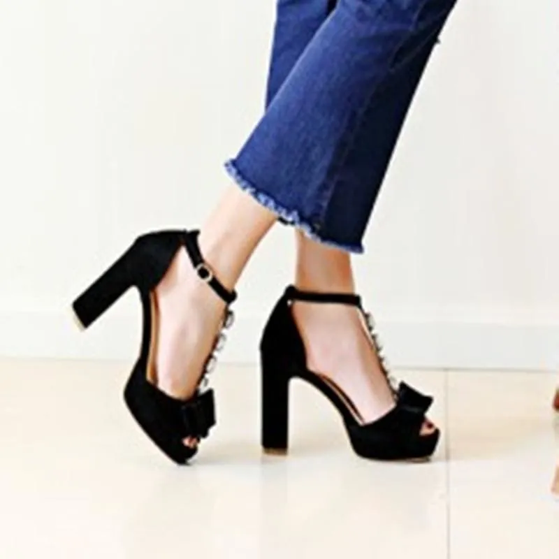 Open-Toe Monochrome Elegant Women's High Heels