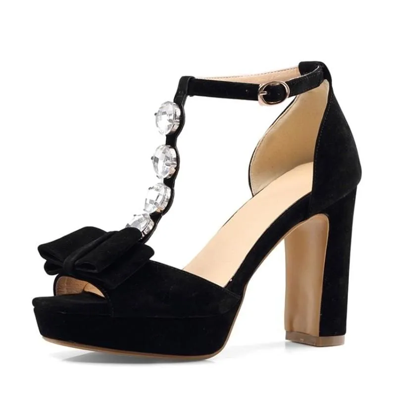 Open-Toe Monochrome Elegant Women's High Heels