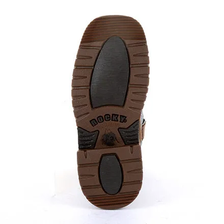Rocky Little Kid's Brown and Blue Square Toe Boot