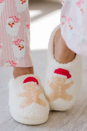 SALE - Gingerbread Man Plush Slippers | Size 9.5