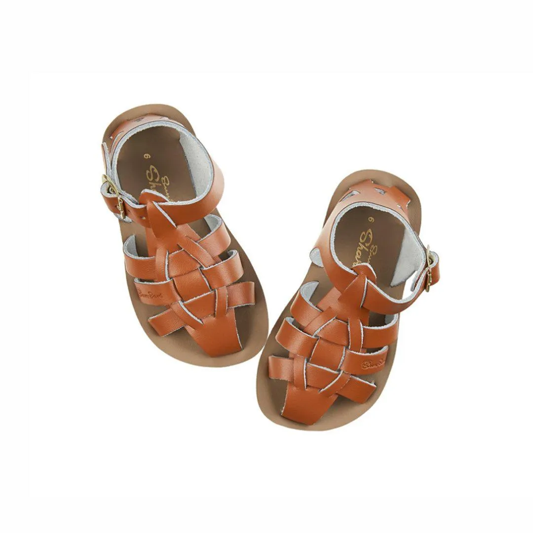 Salt-Water Sun-San Kid's Sandals - Shark - Tan