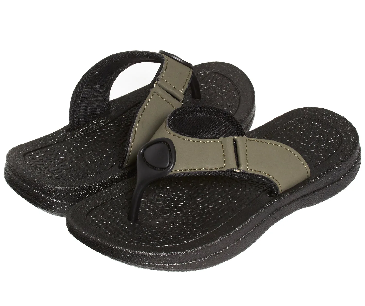 Skysole Boys Rugged PU Ring Thong Strap Sandals