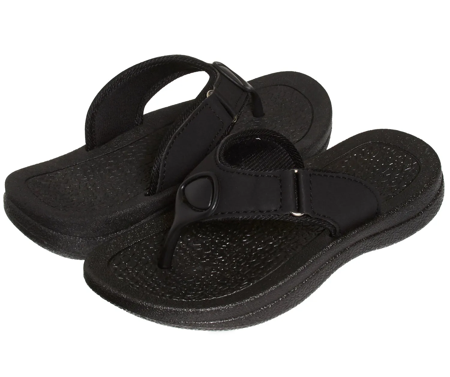 Skysole Boys Rugged PU Ring Thong Strap Sandals
