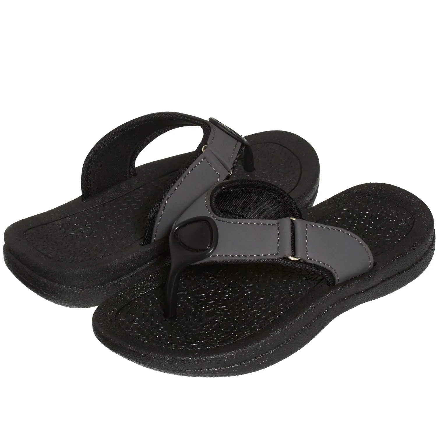 Skysole Boys Rugged PU Ring Thong Strap Sandals