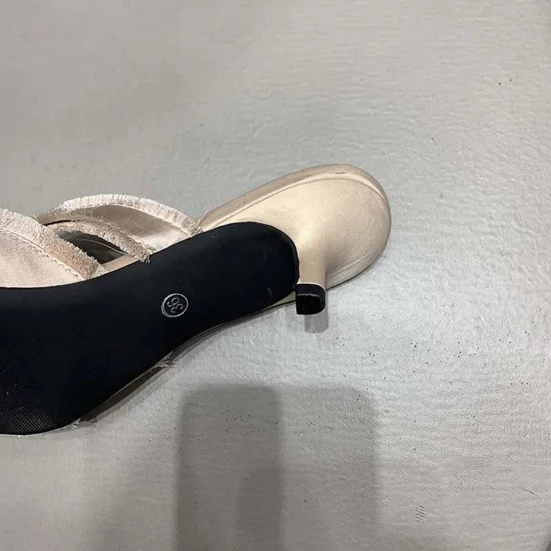 Women's Pointed Toe Kitten Heels Mules