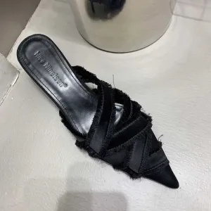 Women's Pointed Toe Kitten Heels Mules